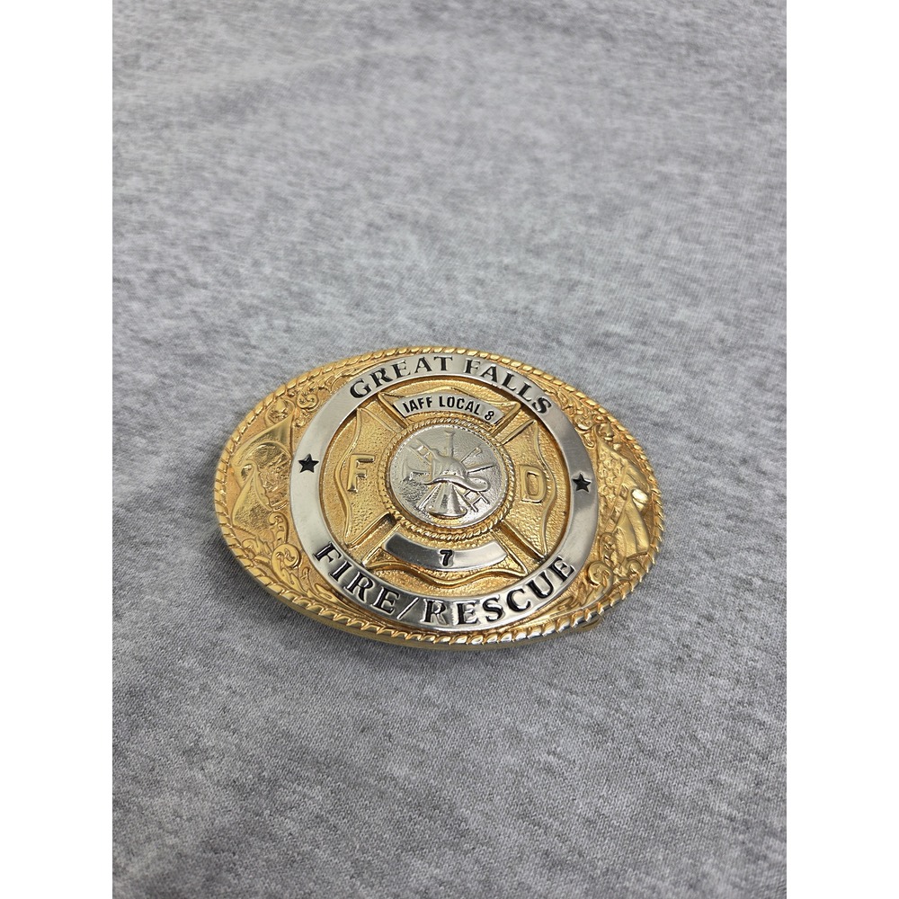 Great Falls Fire Rescue Dept Commemorative Belt Buckle